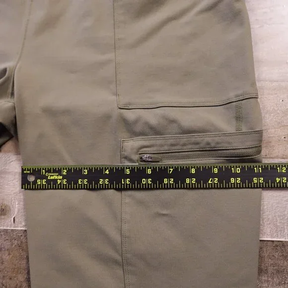 Duluth Trading NoGA Namastash Bootcut Pants Women’s Large Green Stretch Workwear - Picture 9 of 14